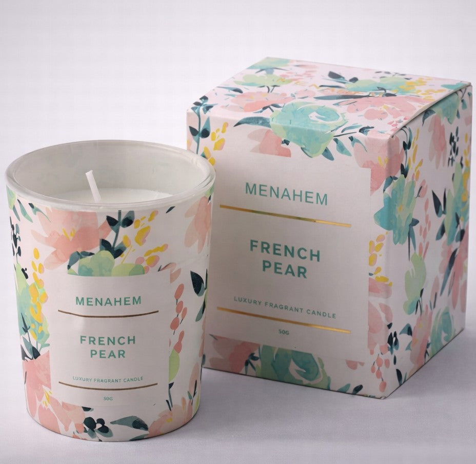 Menahem - French Pear - Oil Scented Candle