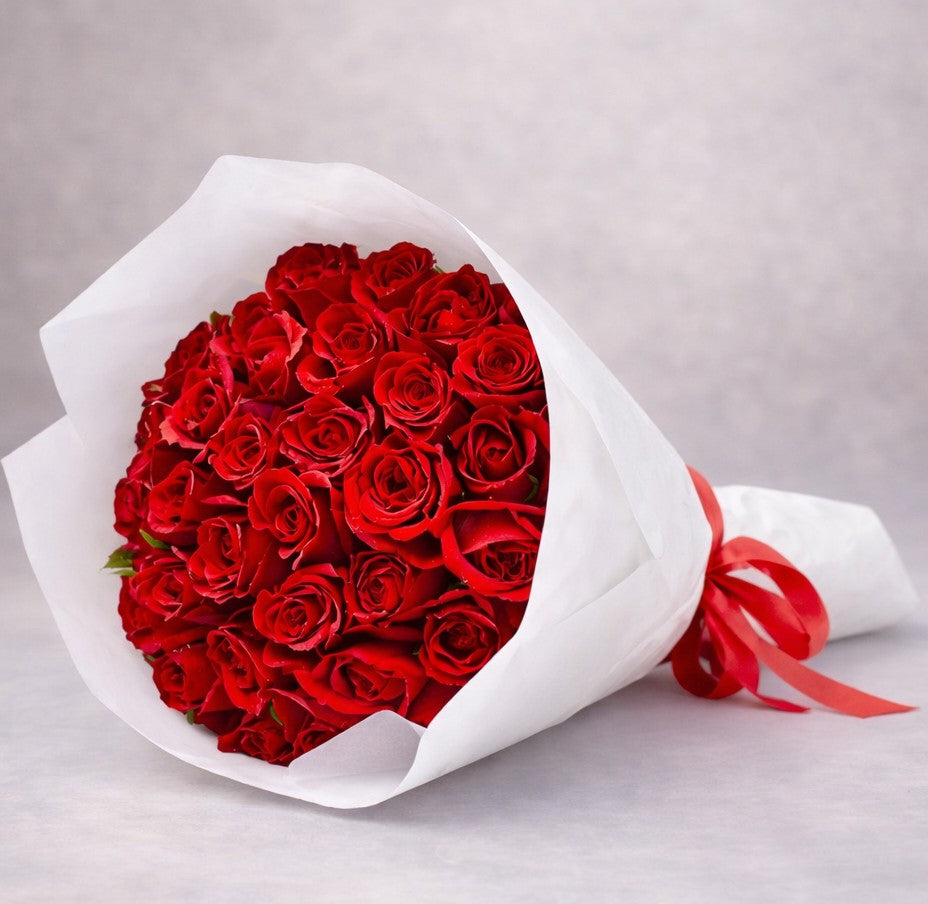 Timeless Fresh Red Rose Bouquet