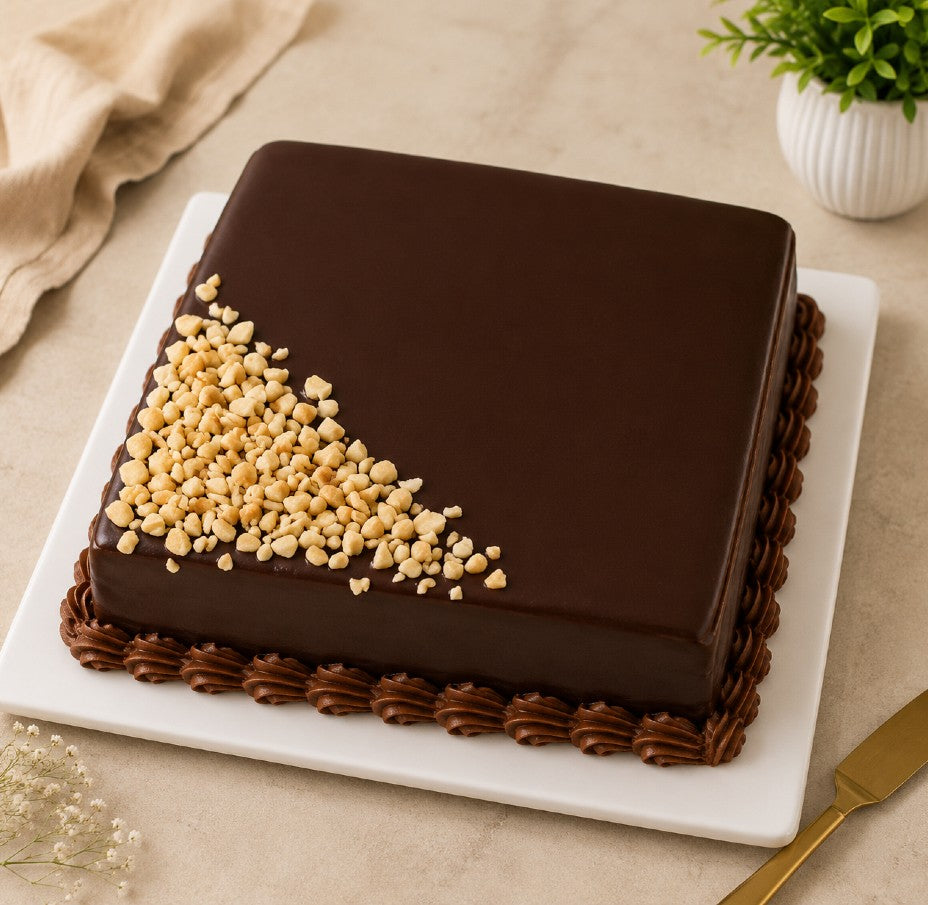 Nutty Chocolate Fudge Cake